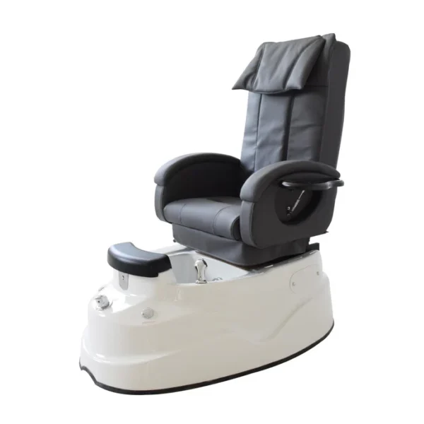 Aurora Massage Pedicure Salon Furniture Spa with Foot Bath - Grey with White Base
