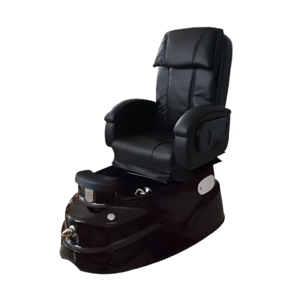 Aurora Massage Pedicure Salon Furniture Spa with Foot Bath - Black with Black Base