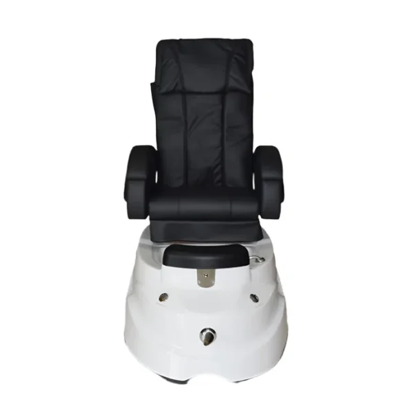 Aurora Massage Pedicure Salon Furniture Spa with Foot Bath - Black with White Base