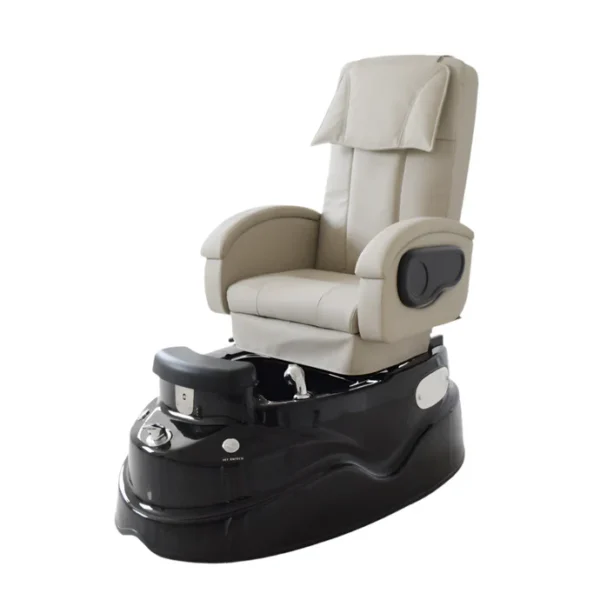 Aurora Massage Pedicure Salon Furniture Spa with Foot Bath - Grey with Black Base